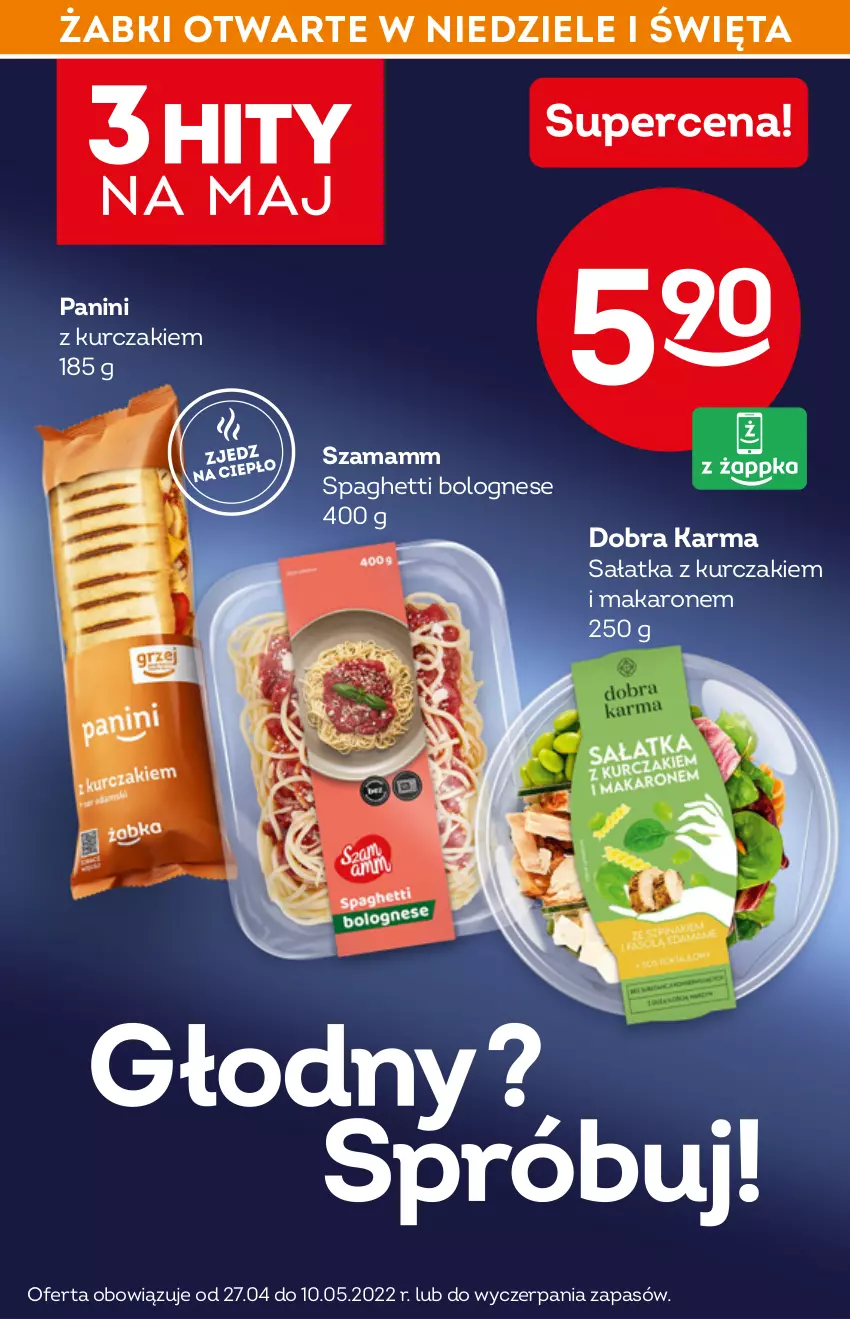 Gazetka promocyjna Żabka - ważna 04.05 do 10.05.2022 - strona 12 - produkty: Kurczak, Makaron, Sałat, Sałatka, Spaghetti