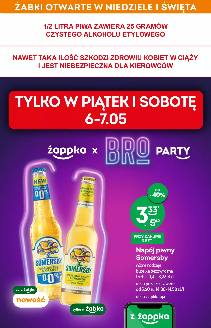 Gazetka promocyjna Żabka - ważna 04.05 do 10.05.2022 - strona 21 - produkty: Gra, Napój, Piec, Piwa, Somersby