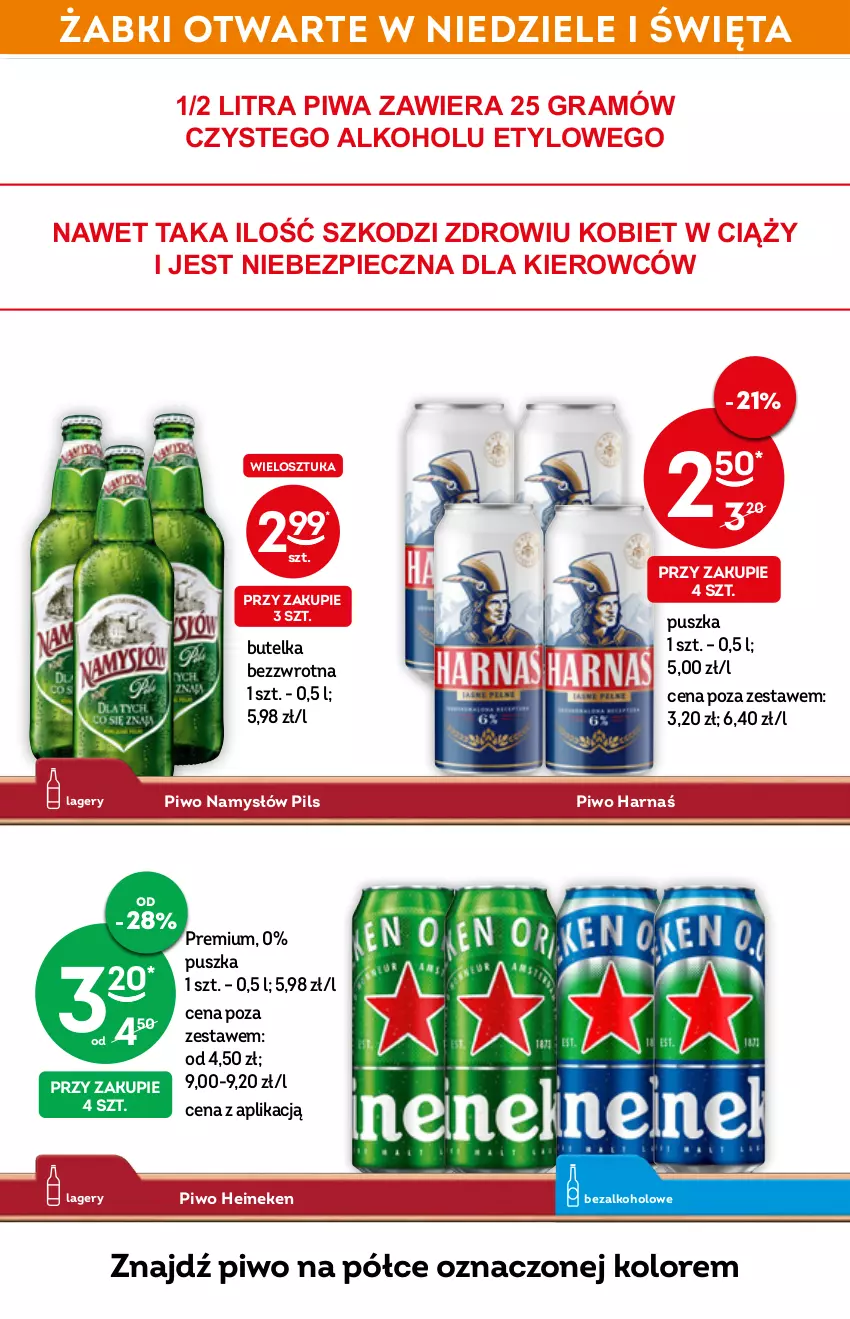 Gazetka promocyjna Żabka - ważna 04.05 do 10.05.2022 - strona 23 - produkty: Gra, Harnaś, Heineken, Namysłów, Piec, Piwa, Piwo