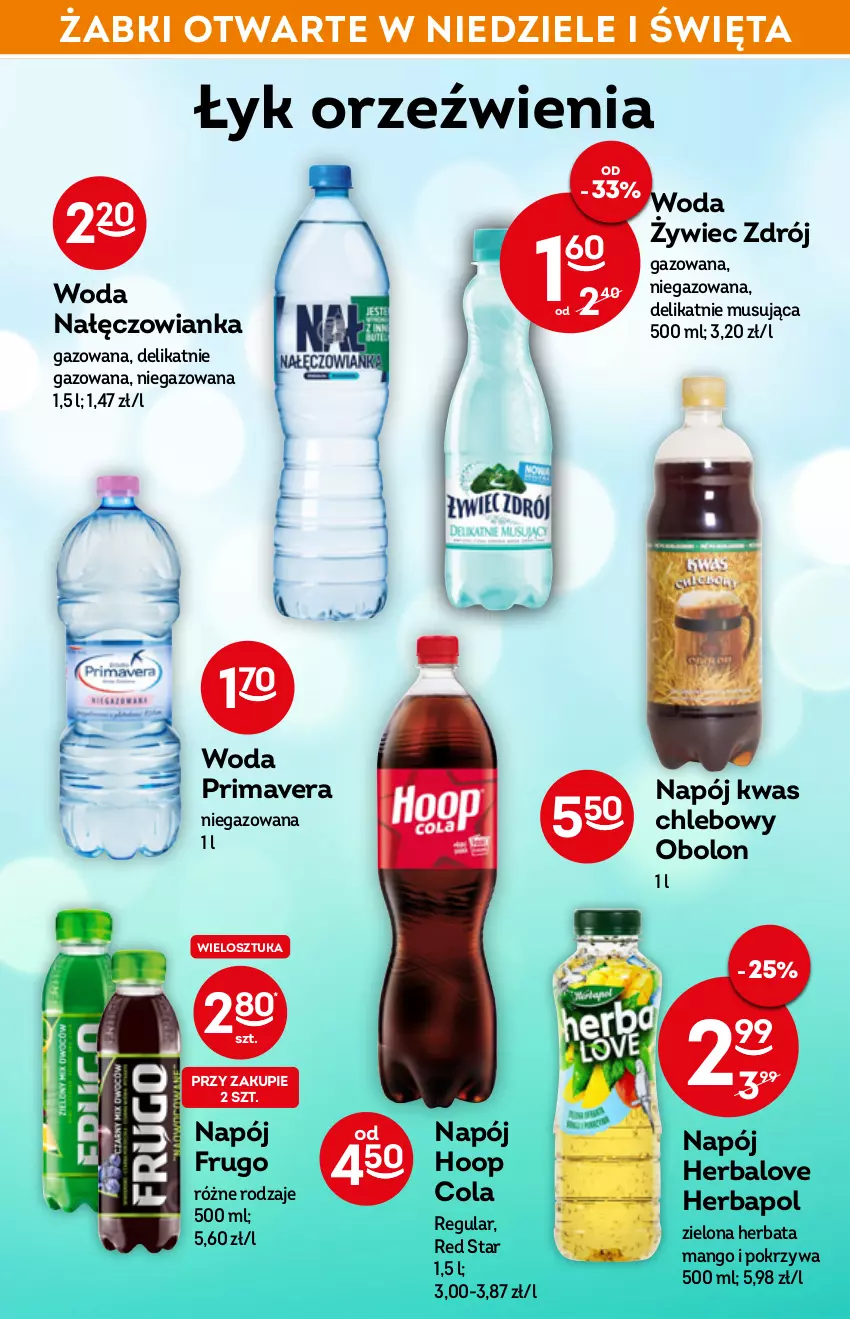 Gazetka promocyjna Żabka - ważna 04.05 do 10.05.2022 - strona 42 - produkty: Chleb, Herbapol, Herbata, Hoop, Mango, Mus, Nałęczowianka, Napój, Prima, Primavera, Woda