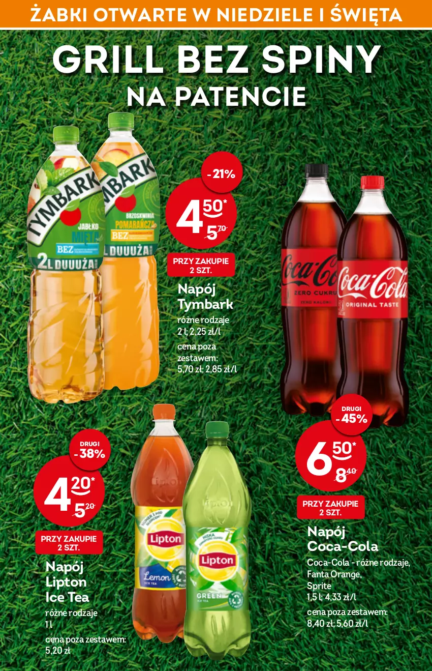 Gazetka promocyjna Żabka - ważna 04.05 do 10.05.2022 - strona 8 - produkty: Coca-Cola, Fa, Fanta, Grill, Ice tea, Lipton, Napój, Sprite, Tymbark