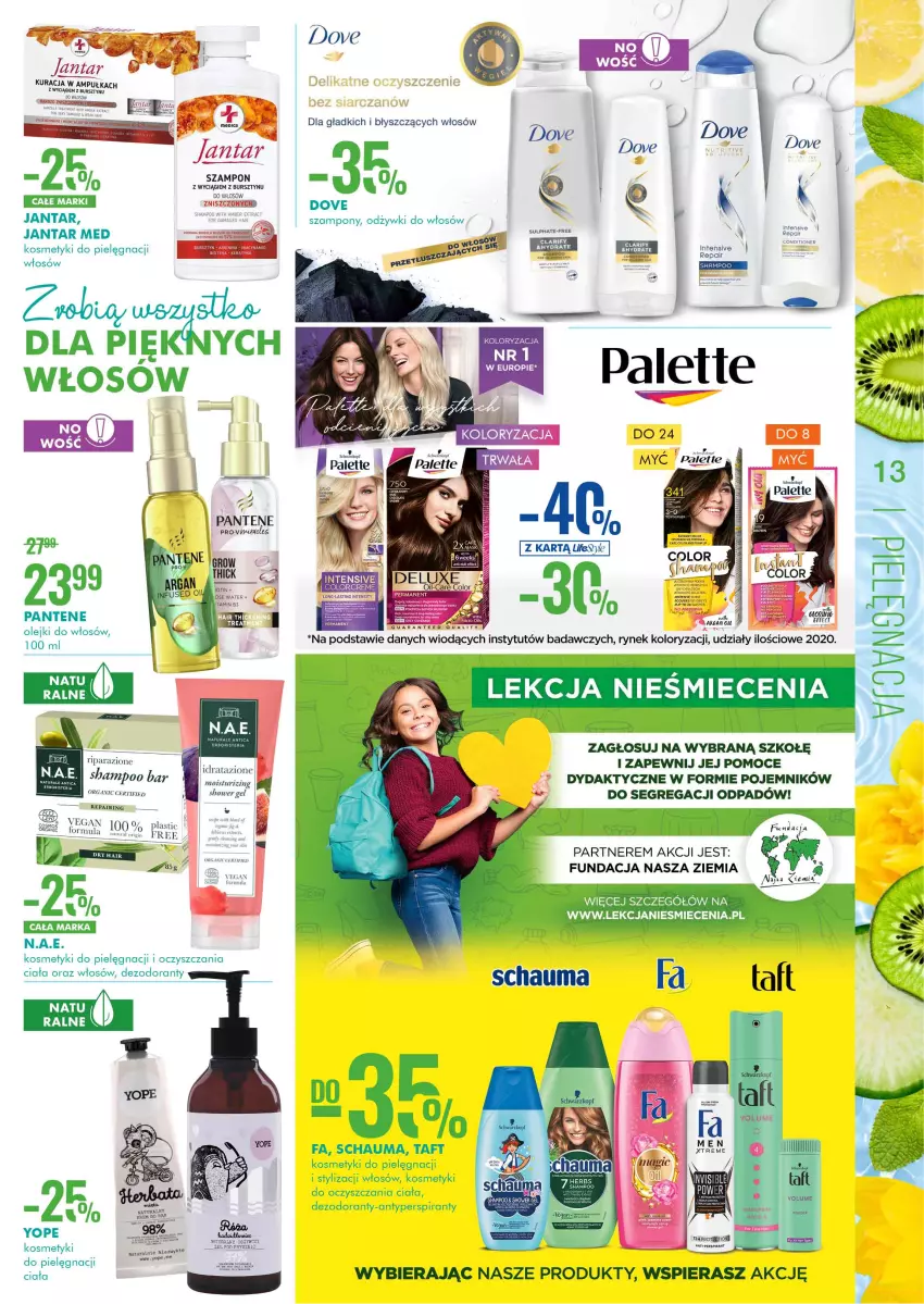 Gazetka promocyjna Super Pharm - Gazetka - ważna 20.04 do 04.05.2021 - strona 13 - produkty: AEG, Bursztyn, Fa, Feta, Gin, Gra, HP, Jaja, LG, Pantene, Pojemnik, Por, Schauma, Szampon, Taft, Yope