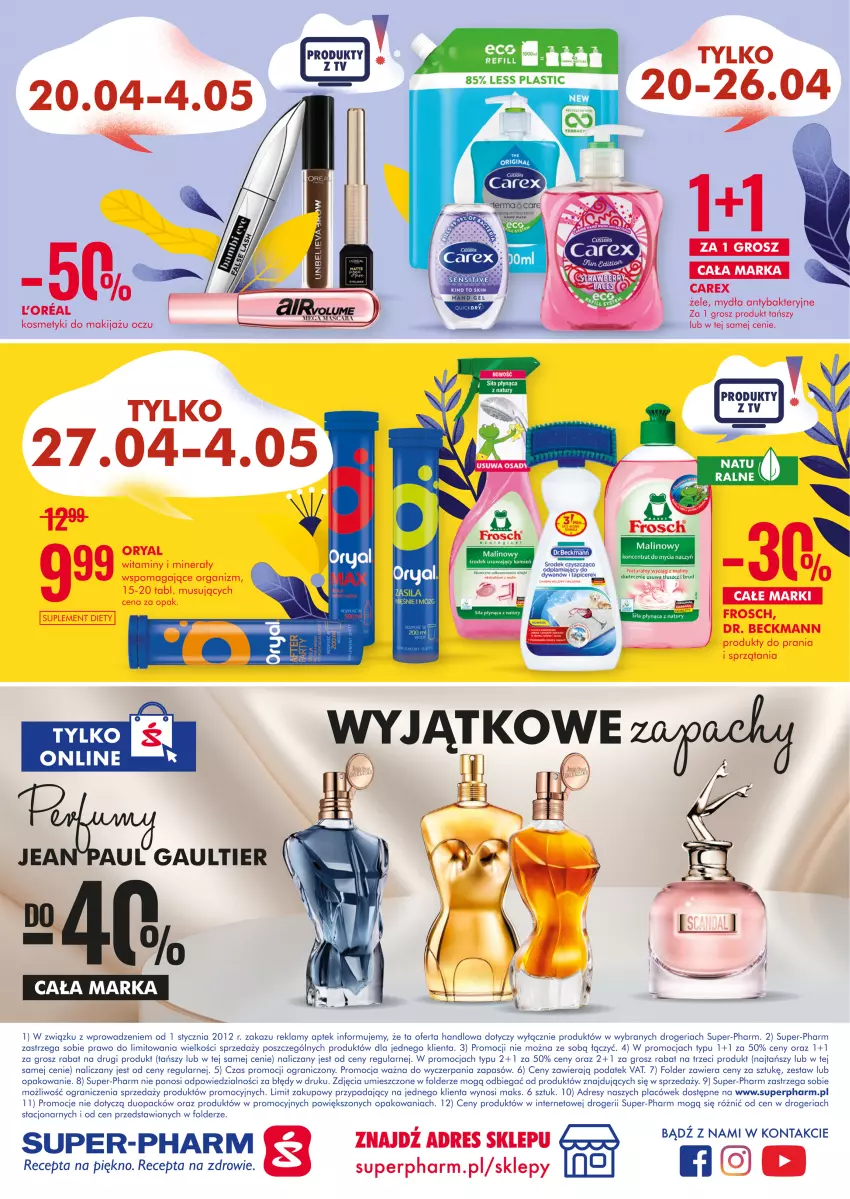 Gazetka promocyjna Super Pharm - Gazetka - ważna 20.04 do 04.05.2021 - strona 24 - produkty: Dres, Dywan, Frosch, Gra, Makijaż, Maliny, Mus, Suplement diety, Tera, Zdrowie