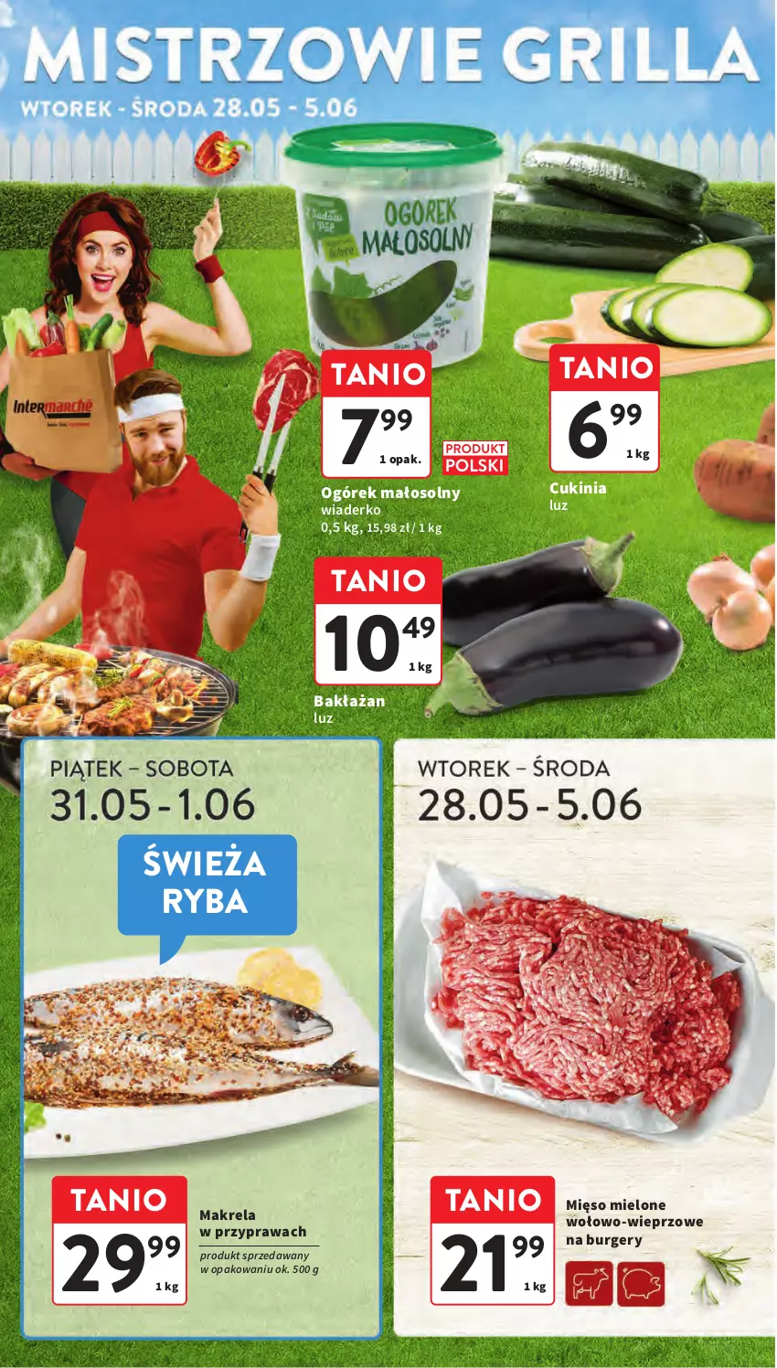 Gazetka promocyjna Intermarche - Gazetka Intermarche - ważna 28.05 do 05.06.2024 - strona 10 - produkty: Burger, Mięso, Mięso mielone, Ogórek, Ryba