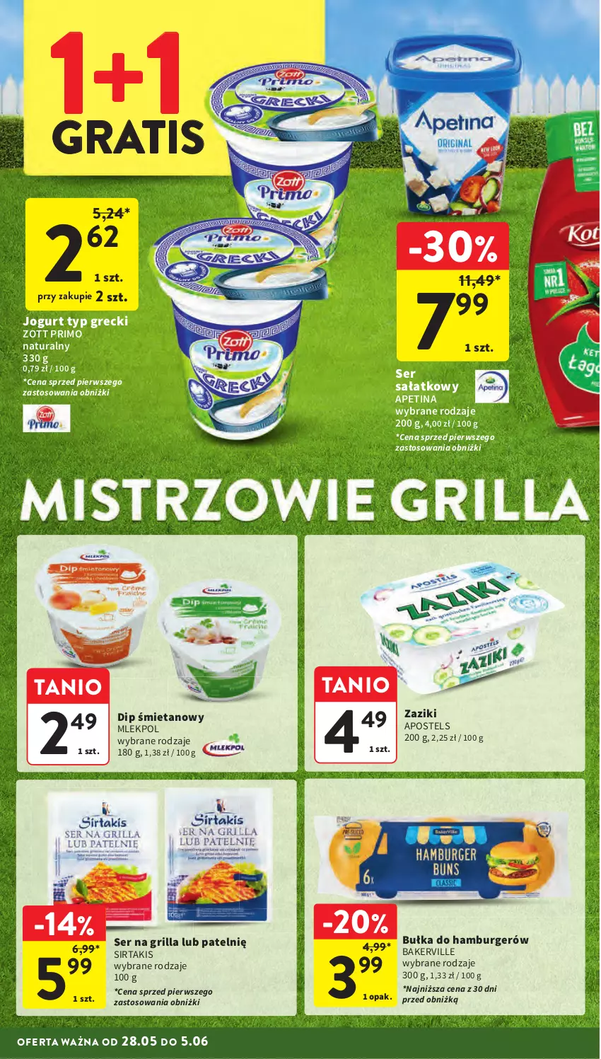 Gazetka promocyjna Intermarche - Gazetka Intermarche - ważna 28.05 do 05.06.2024 - strona 12 - produkty: Bułka, Burger, Gra, Grill, Hamburger, Jogurt, Sałat, Ser, Zott, Zott Primo