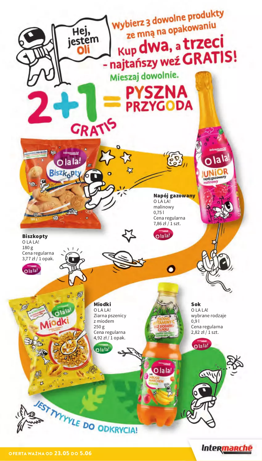 Gazetka promocyjna Intermarche - Gazetka Intermarche - ważna 28.05 do 05.06.2024 - strona 19 - produkty: Biszkopty, Napój, Napój gazowany, Sok