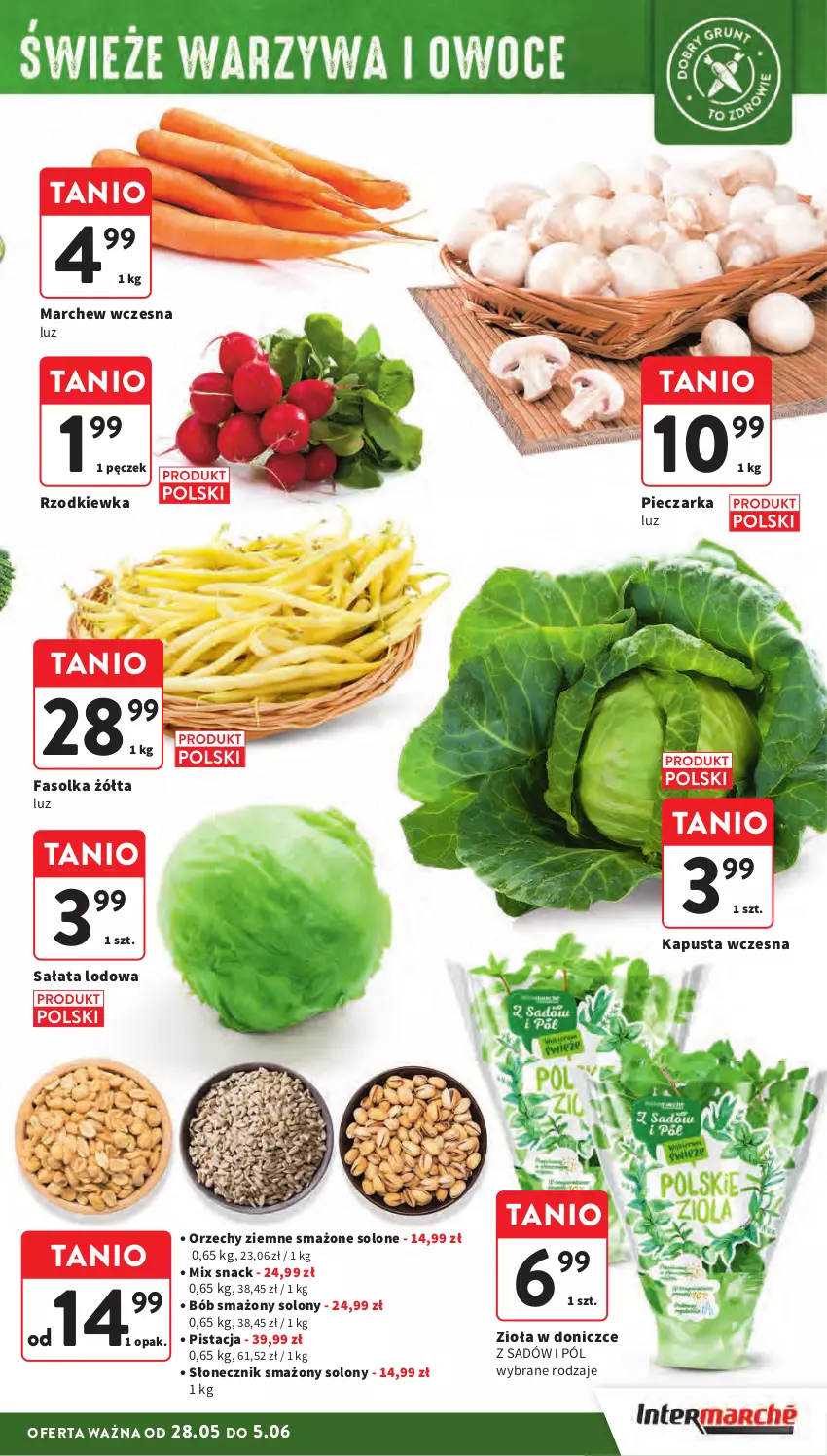 Gazetka promocyjna Intermarche - Gazetka Intermarche - ważna 28.05 do 05.06.2024 - strona 27 - produkty: Fa, Piec, Pieczarka, Rzodkiewka, Sałat, Sałata lodowa, Zioła w doniczce