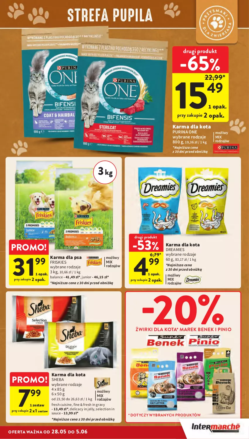 Gazetka promocyjna Intermarche - Gazetka Intermarche - ważna 28.05 do 05.06.2024 - strona 41 - produkty: Friskies, Gra, Pur, Purina, Sheba