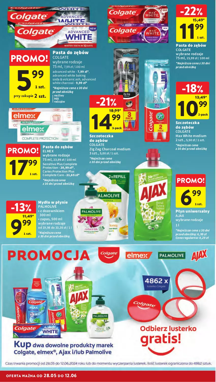 Gazetka promocyjna Intermarche - Gazetka Intermarche - ważna 28.05 do 05.06.2024 - strona 44 - produkty: Ajax, Colgate, Dozownik, Elmex, LG, Mydło, Mydło w płynie, Palmolive, Pasta do zębów, Szczoteczka, Szczoteczka do zębów