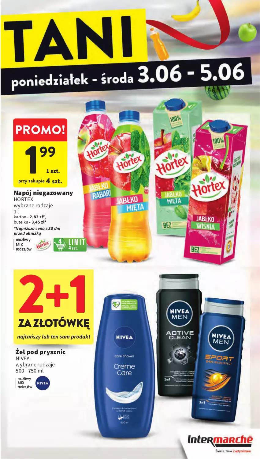 Gazetka promocyjna Intermarche - Gazetka Intermarche - ważna 28.05 do 05.06.2024 - strona 47 - produkty: Hortex, Napój, Napój niegazowany, Nivea