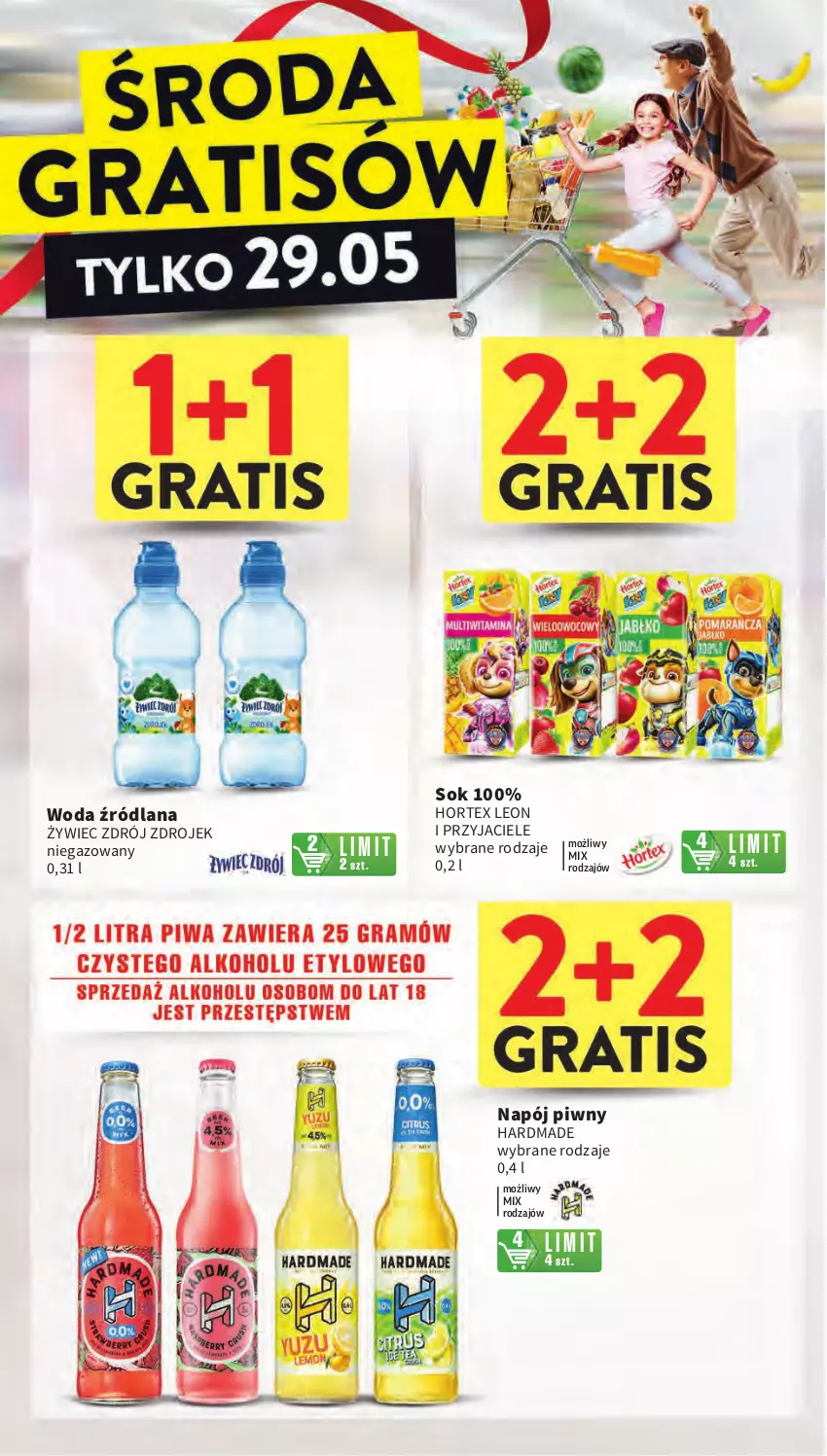 Gazetka promocyjna Intermarche - Gazetka Intermarche - ważna 28.05 do 05.06.2024 - strona 6 - produkty: Hortex, LANA, Leon, Napój, Sok, Woda