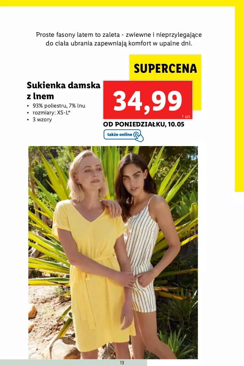 Gazetka promocyjna Lidl - OFERTA OD 28.04 DO WYCZERPANIA ZAPASÓW - ważna 28.04 do 15.05.2021 - strona 13 - produkty: Fa, Sony, Sukienka, Ubrania