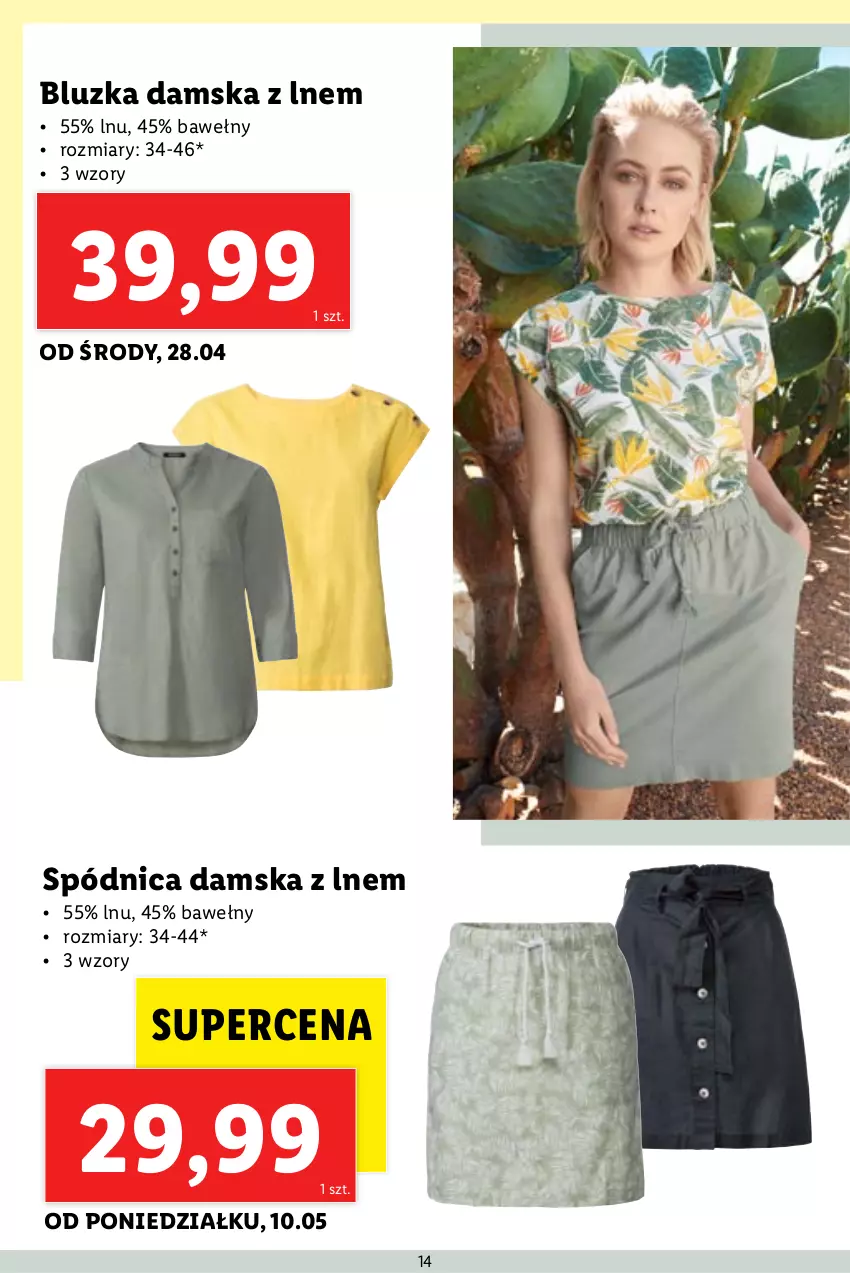 Gazetka promocyjna Lidl - OFERTA OD 28.04 DO WYCZERPANIA ZAPASÓW - ważna 28.04 do 15.05.2021 - strona 14 - produkty: Spódnica