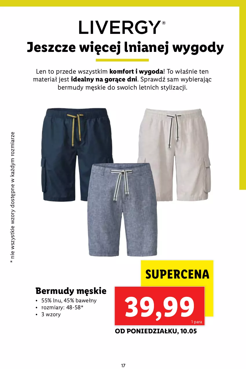 Gazetka promocyjna Lidl - OFERTA OD 28.04 DO WYCZERPANIA ZAPASÓW - ważna 28.04 do 15.05.2021 - strona 17 - produkty: Bermudy