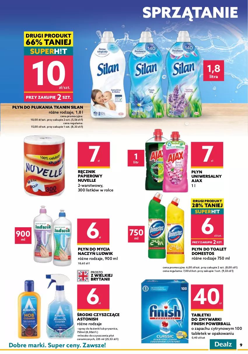 Gazetka promocyjna Dealz - WIELKIE OTWARCIE 09.09.2022 🥳Busko-Zdrój, Park Handlowy Promyk - ważna 09.09 do 23.09.2022 - strona 9 - produkty: Domestos, Finish, Gillette, Nivea, Olej, Papier, Pianka do golenia, Szampon, Tablet, Tabletki do zmywarki, Zmywarki