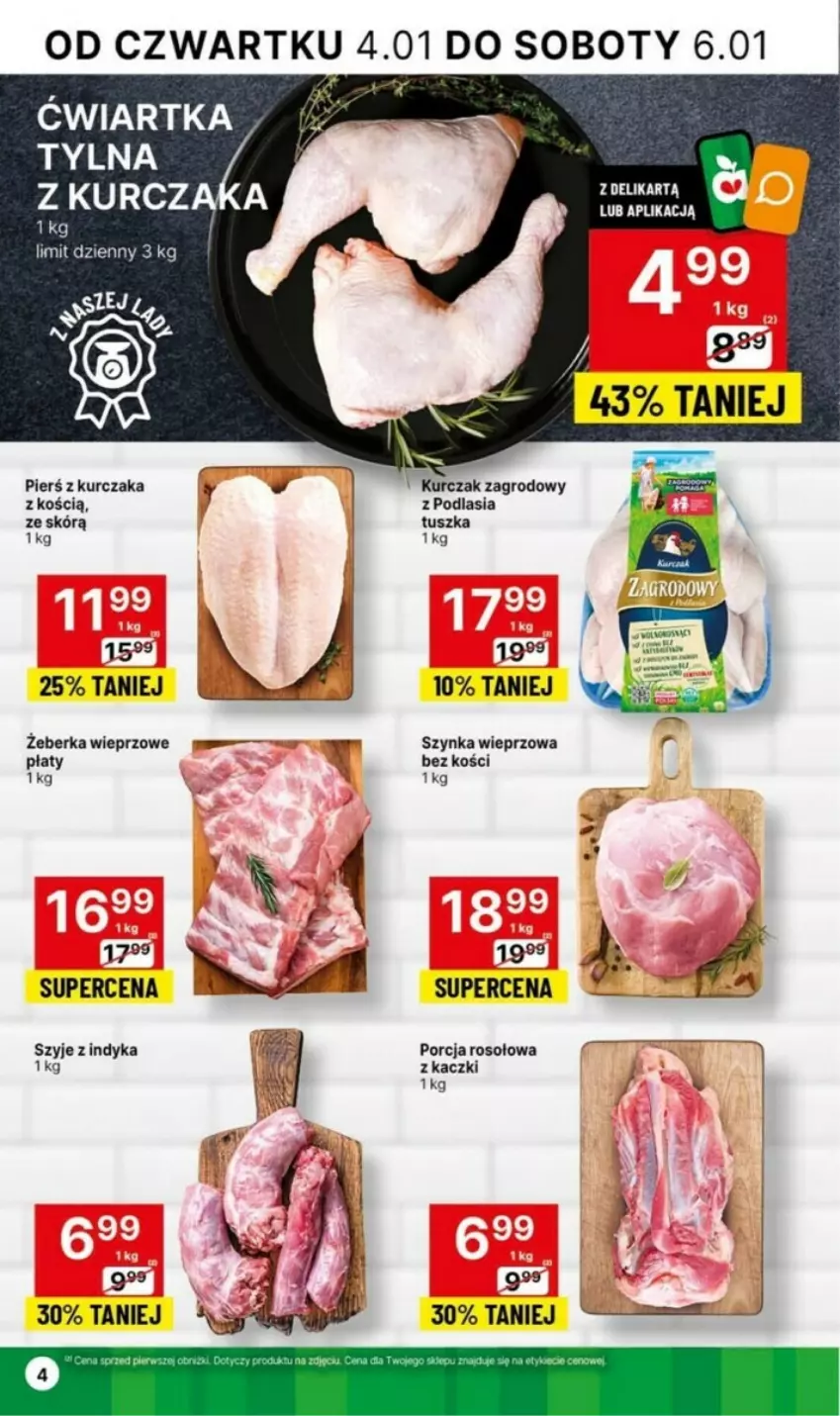 Gazetka promocyjna Delikatesy Centrum - ważna 04.01 do 10.01.2024 - strona 19 - produkty: Kurczak, Por, Szynka, Szynka wieprzowa, Tusz