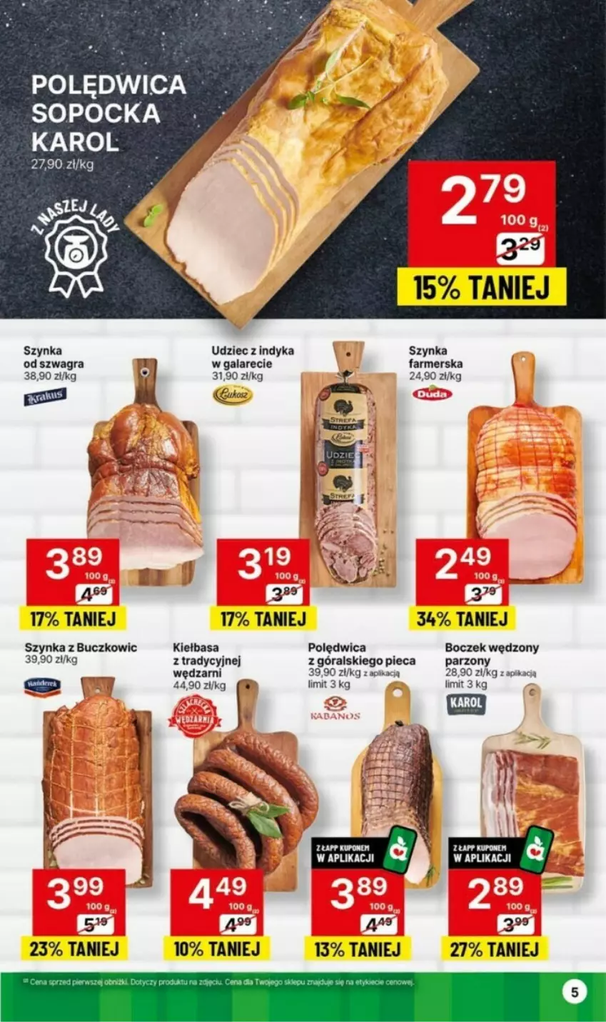 Gazetka promocyjna Delikatesy Centrum - ważna 04.01 do 10.01.2024 - strona 20 - produkty: Boczek, Fa, Gala, Gra, Kiełbasa, Piec, Polędwica, Szynka, Udziec z indyka