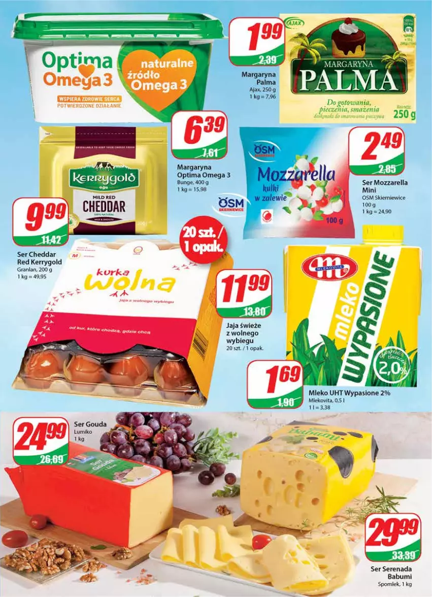 Gazetka promocyjna Dino - Gazetka - ważna 02.03 do 08.03.2022 - strona 13 - produkty: Cheddar, Gra, Jaja, Margaryna, Mleko, Mlekovita, Mozzarella, Ser