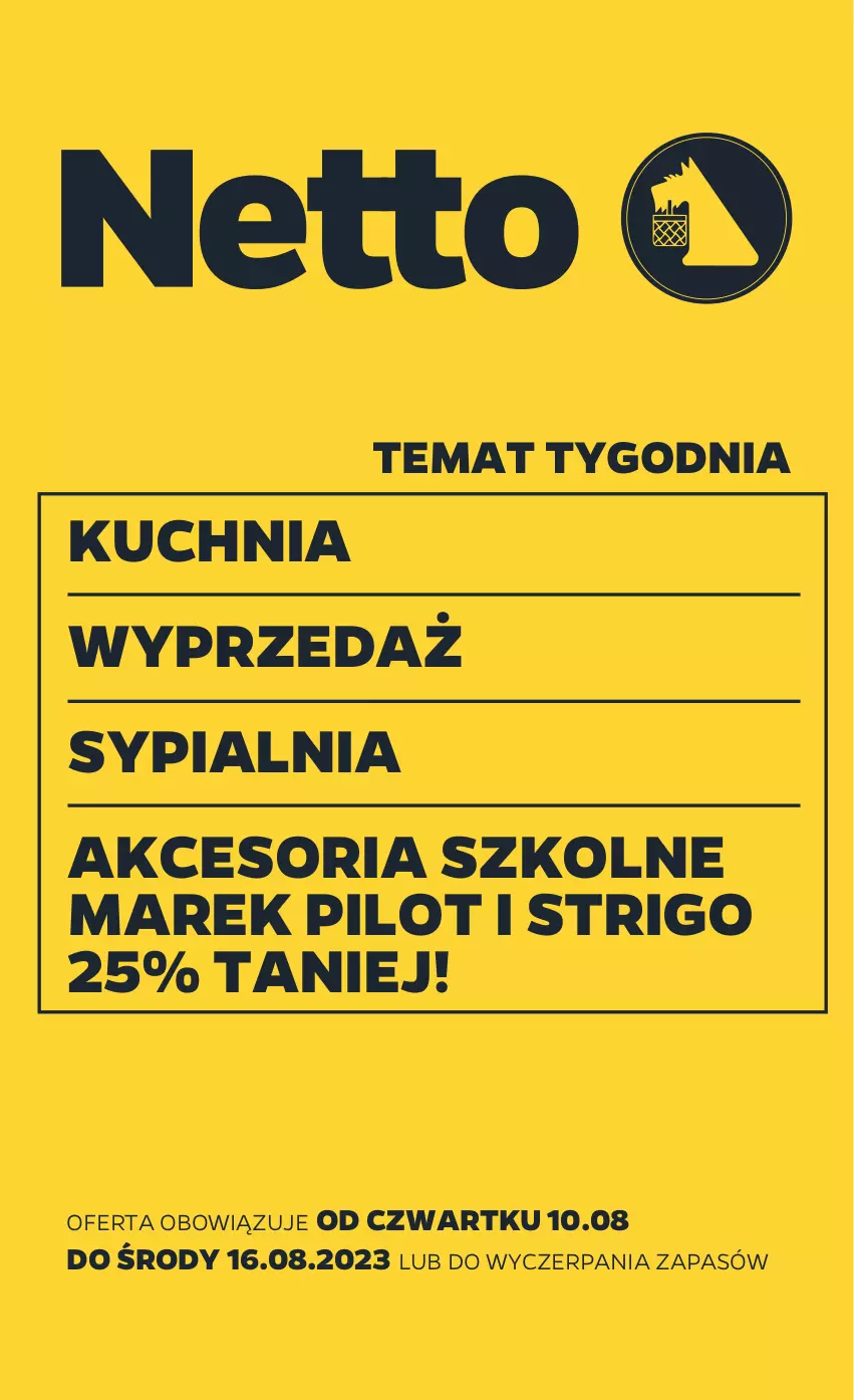 Gazetka promocyjna Netto - Akcesoria i dodatki - ważna 10.08 do 16.08.2023 - strona 1 - produkty: Kuchnia, Sypialnia