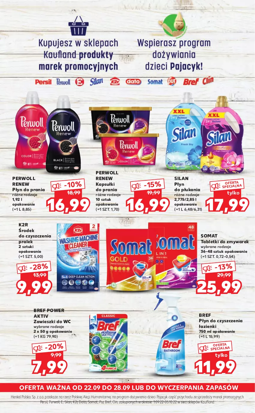 Gazetka promocyjna Kaufland - Ulotka HENKEL - ważna 22.09 do 28.09.2022 - strona 2 - produkty: Bref, Clin, Dzieci, Gra, K2, Kapsułki do prania, Pajac, Persil, Perwoll, Płyn do płukania, Płyn do prania, Pur, Silan, Somat, Tablet, Zawieszki