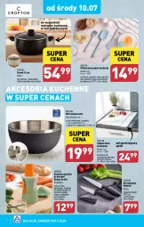 Gazetka promocyjna Aldi - Artykuły przemysłowe i tekstylia - Gazetka - ważna od 13.07 do 13.07.2024 - strona 4 - produkty: Przybory kuchenne, Ser, Por, Noż, Garnek, Nożyce, Tytan, Szpatułka