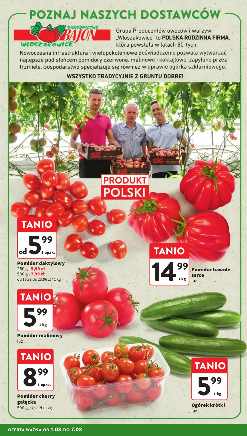 Gazetka promocyjna Intermarche - Gazetka Intermarche - ważna 01.08 do 07.08.2024 - strona 10 - produkty: Ogórek, Pomidor malinowy, Ser