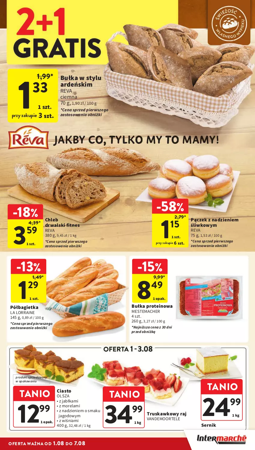 Gazetka promocyjna Intermarche - Gazetka Intermarche - ważna 01.08 do 07.08.2024 - strona 13 - produkty: Bagietka, Bułka, Chleb, Jabłka, Morela, Pączek, Półbagietka, Ser