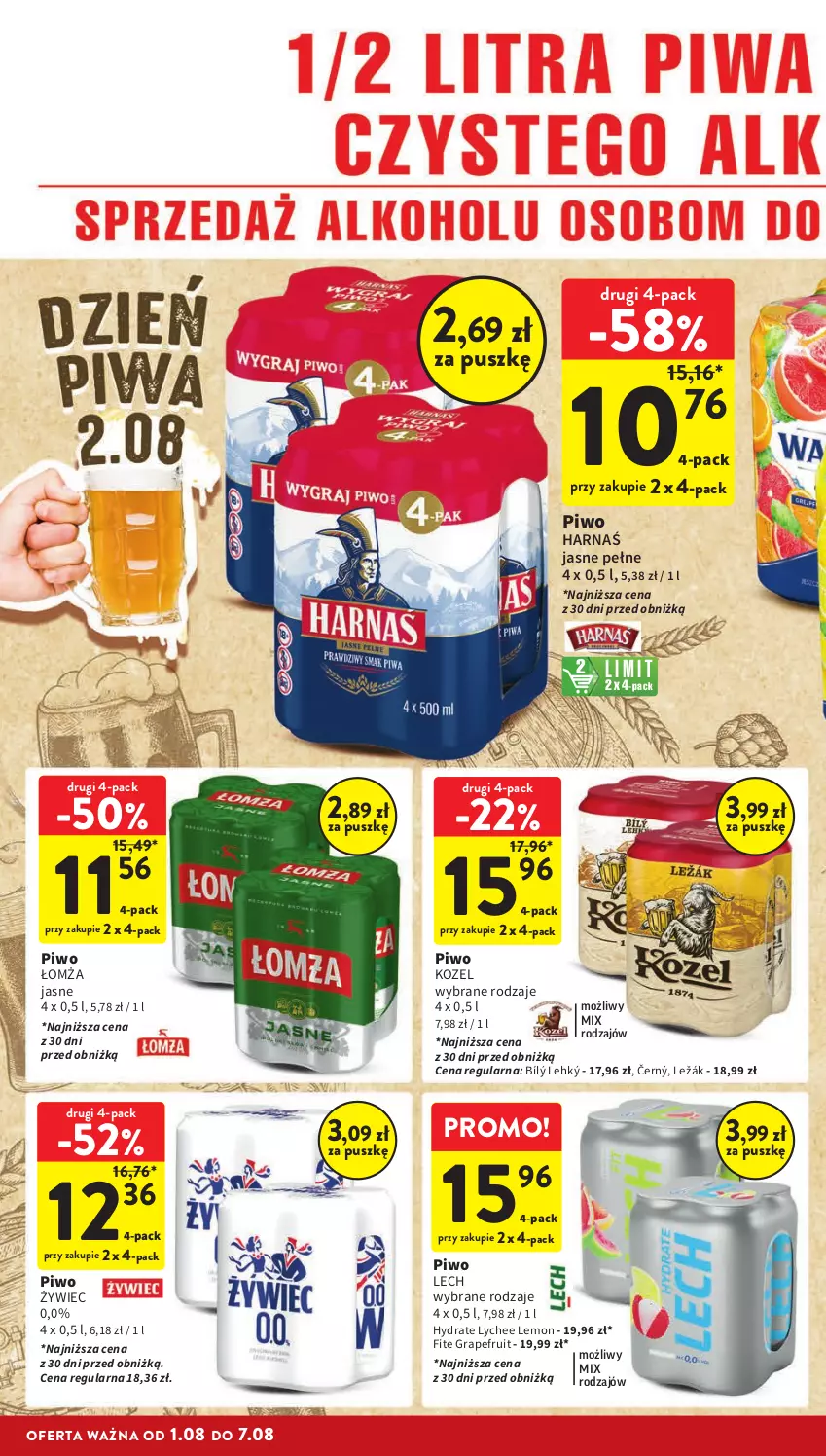 Gazetka promocyjna Intermarche - Gazetka Intermarche - ważna 01.08 do 07.08.2024 - strona 28 - produkty: Gra, Harnaś, Kozel, Piwo