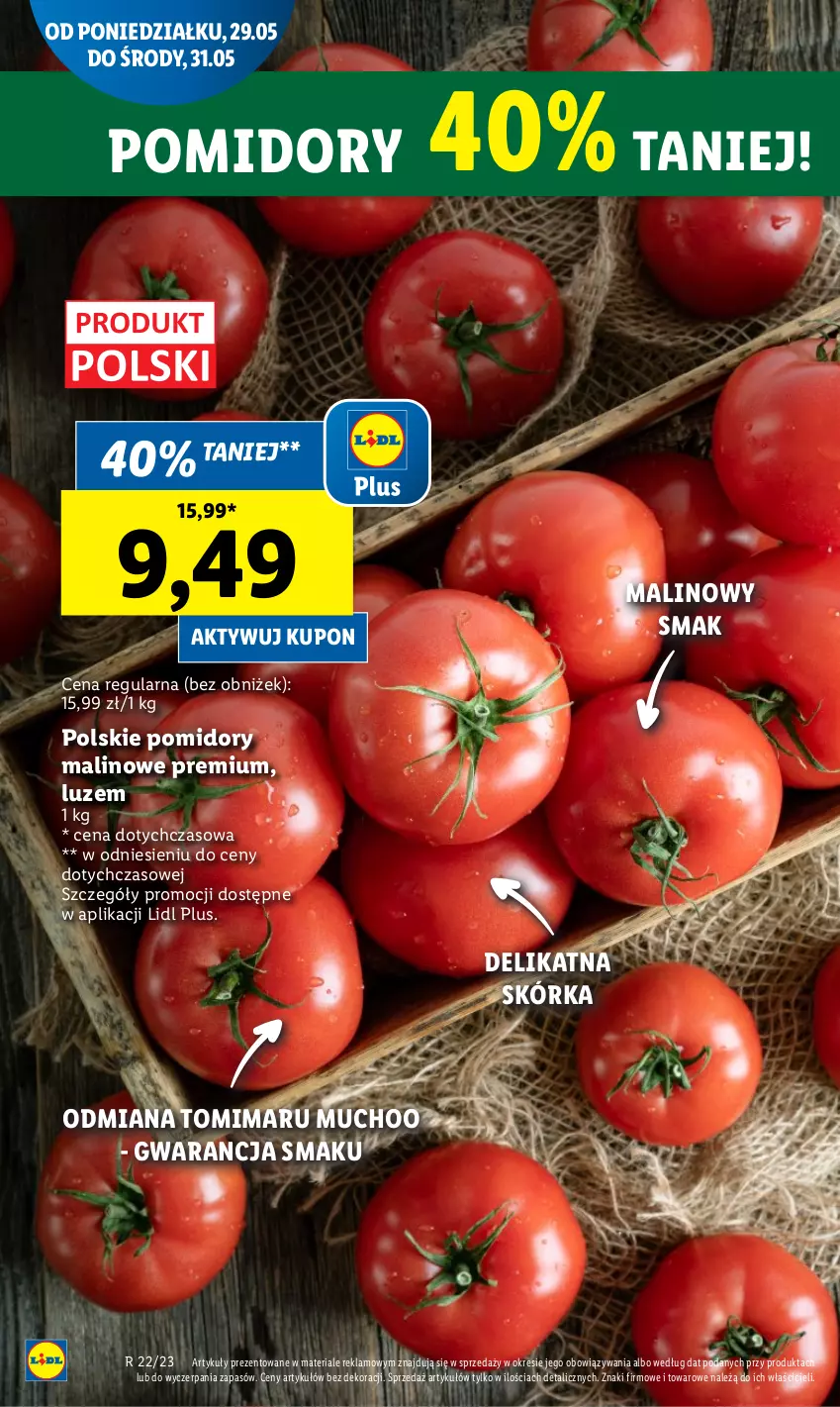 Gazetka promocyjna Lidl - GAZETKA - ważna 29.05 do 31.05.2023 - strona 22 - produkty: Pomidory