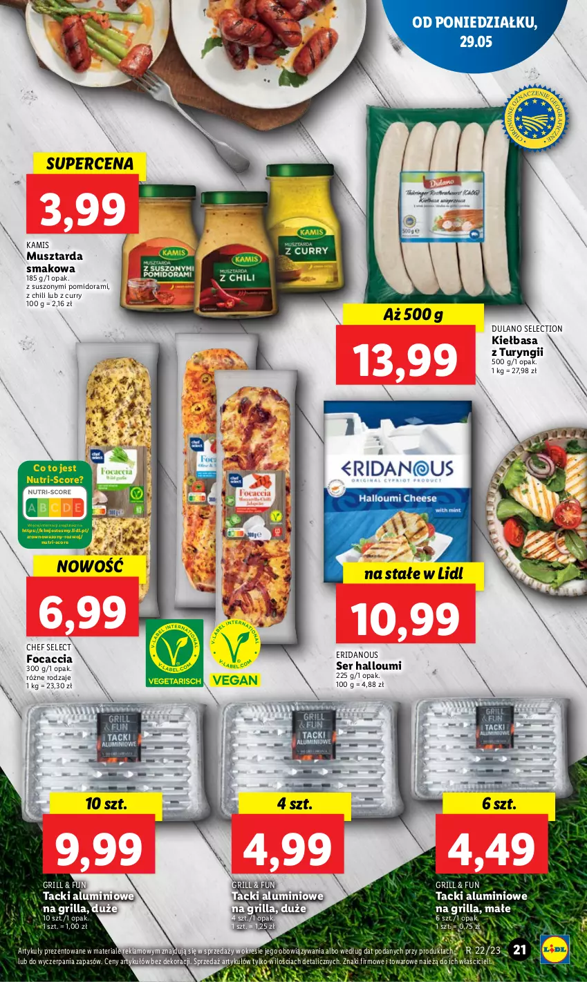 Gazetka promocyjna Lidl - GAZETKA - ważna 29.05 do 31.05.2023 - strona 35 - produkty: Dulano, Focaccia, Grill, Kamis, Kiełbasa, Mus, Musztarda, Ser, Wazon