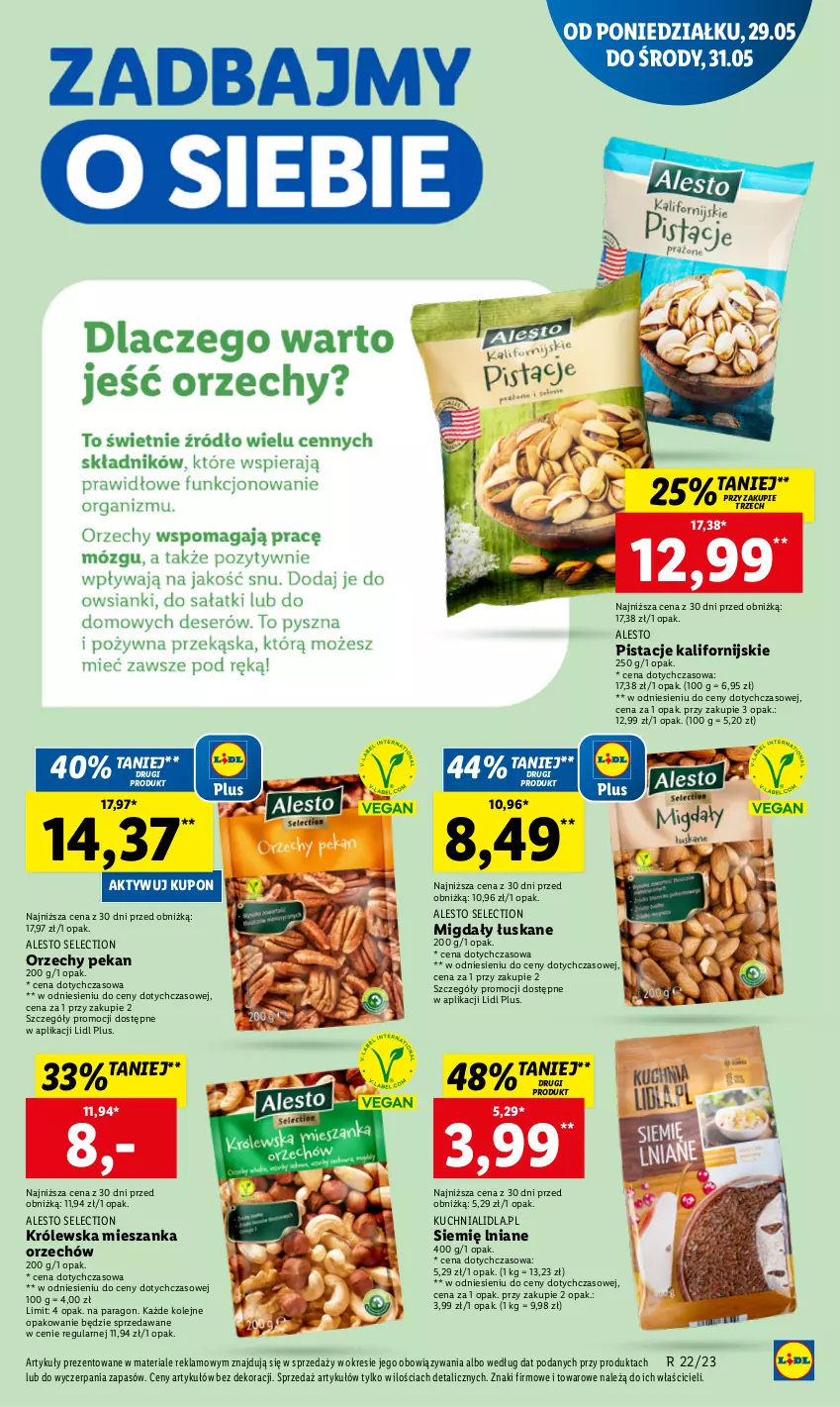 Gazetka promocyjna Lidl - GAZETKA - ważna 29.05 do 31.05.2023 - strona 9 - produkty: Kuchnia, Migdały, Migdały łuskane, Olej, Pistacje