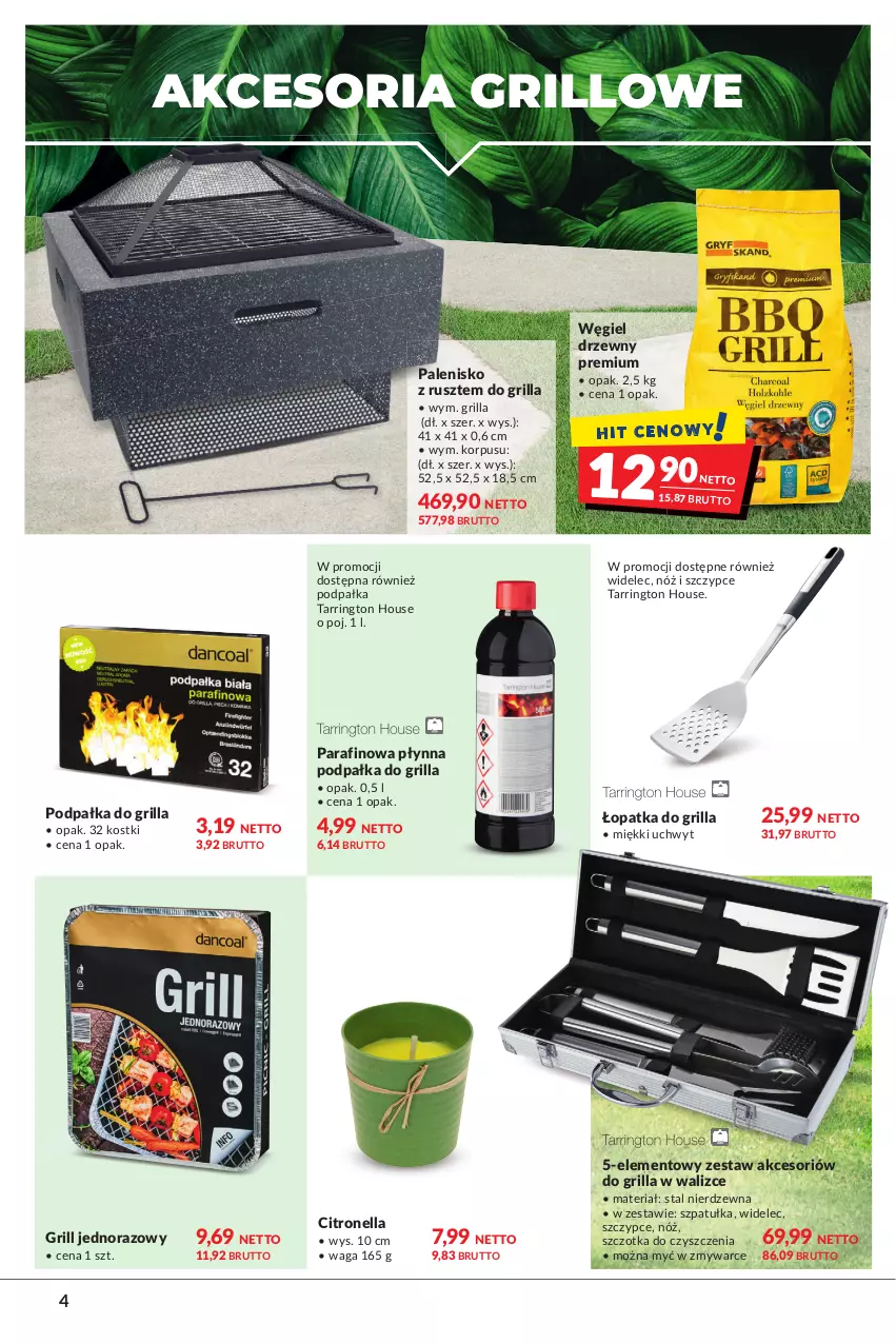 Gazetka promocyjna Makro - [Oferta specjalna] Lato w ogrodzie - ważna 14.06 do 27.06.2022 - strona 4 - produkty: Grill, Palenisko, Szczotka, Szczypce, Szpatułka, Waga, Węgiel drzewny, Widelec