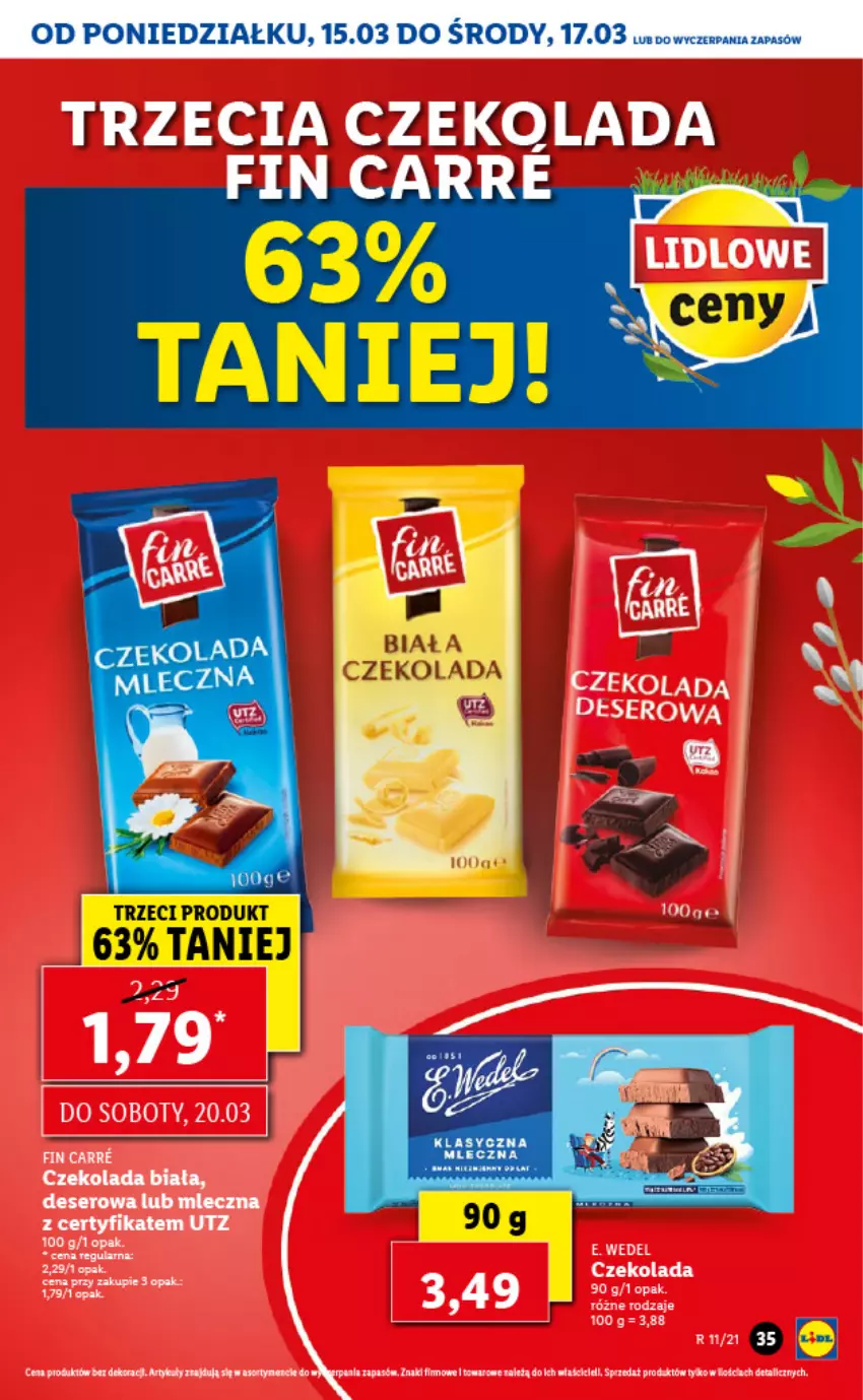 Gazetka promocyjna Lidl - GAZETKA - ważna 15.03 do 17.03.2021 - strona 35 - produkty: Czekolada