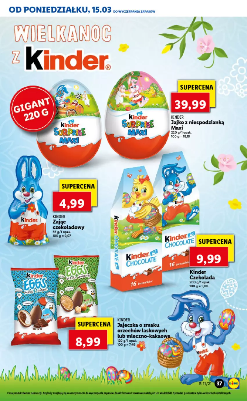 Gazetka promocyjna Lidl - GAZETKA - ważna 15.03 do 17.03.2021 - strona 37 - produkty: Kinder