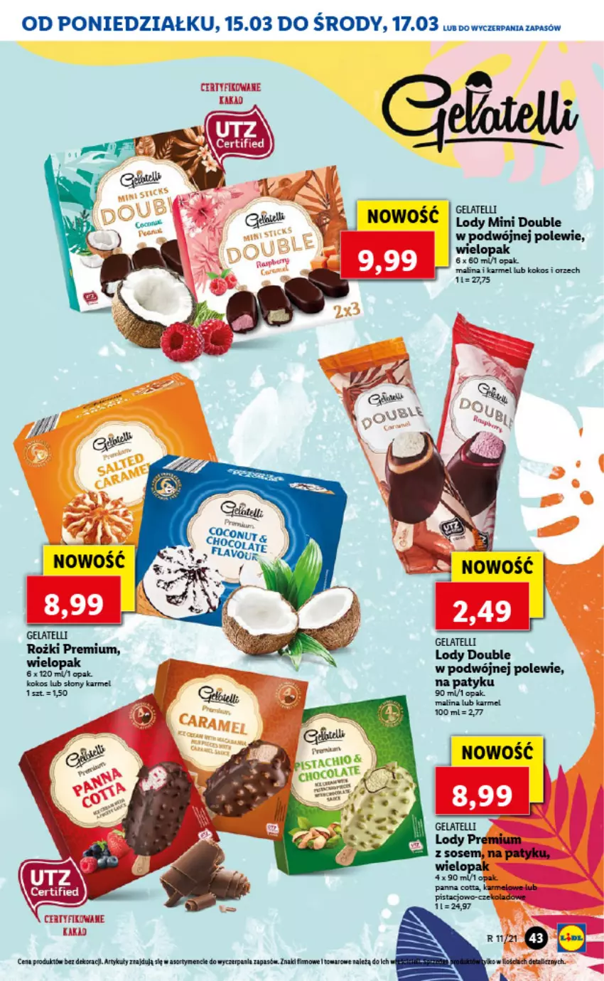 Gazetka promocyjna Lidl - GAZETKA - ważna 15.03 do 17.03.2021 - strona 43 - produkty: Kokos, Lody, Sos