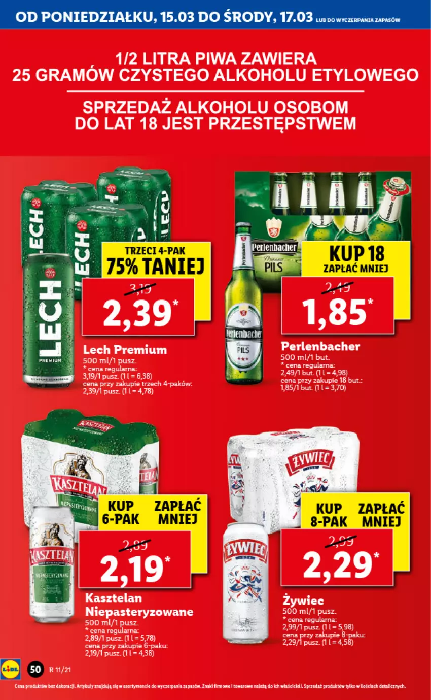 Gazetka promocyjna Lidl - GAZETKA - ważna 15.03 do 17.03.2021 - strona 50 - produkty: Gra, Kasztelan, NBA, Piwa