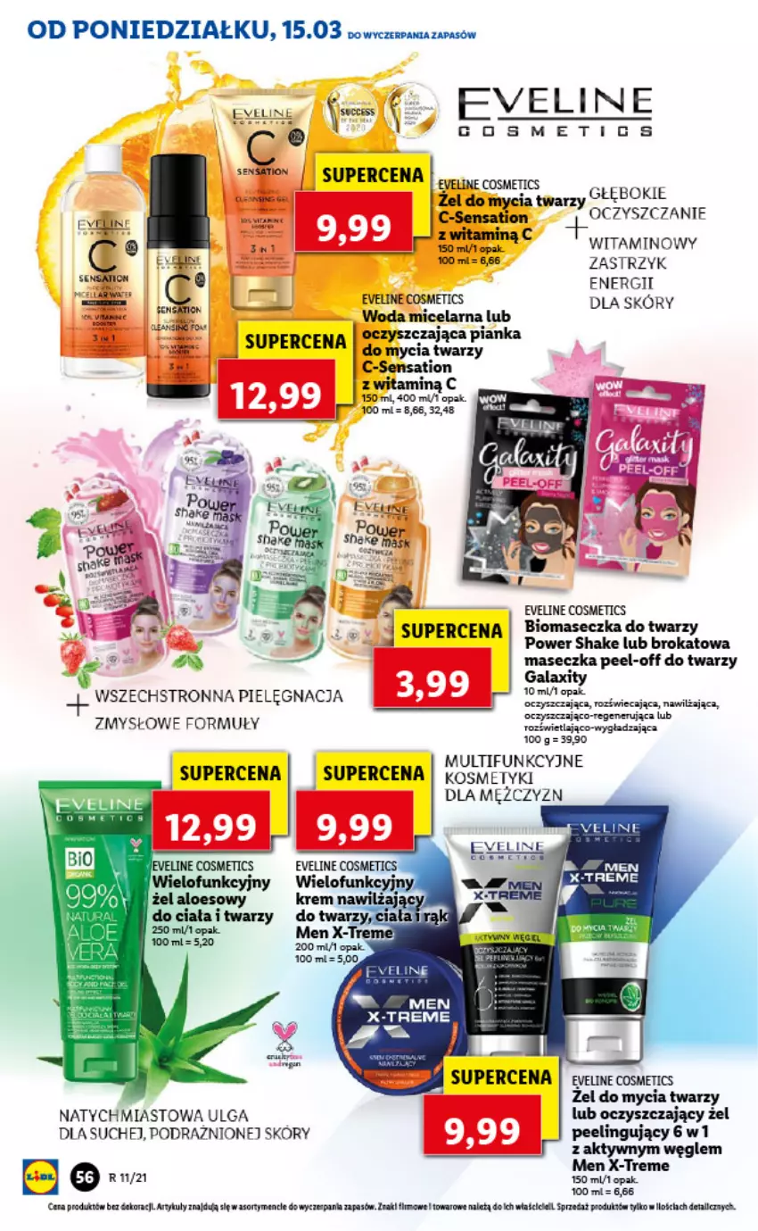 Gazetka promocyjna Lidl - GAZETKA - ważna 15.03 do 17.03.2021 - strona 56 - produkty: Eveline, Gala, LG, Peeling, Sati, Woda, Woda micelarna