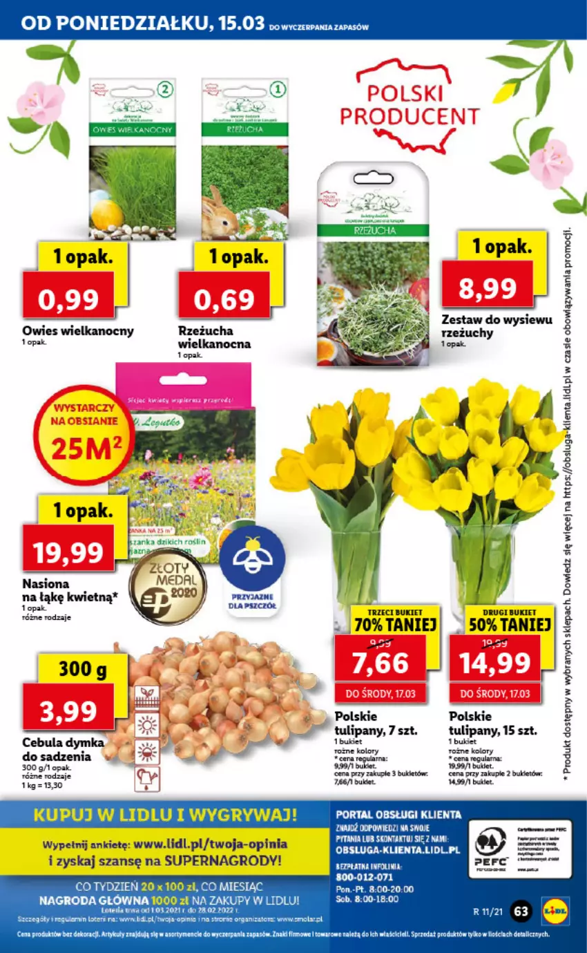 Gazetka promocyjna Lidl - GAZETKA - ważna 15.03 do 17.03.2021 - strona 63 - produkty: Bukiet, Cebula, Fa, Gry, Por, Portal, Tulipan