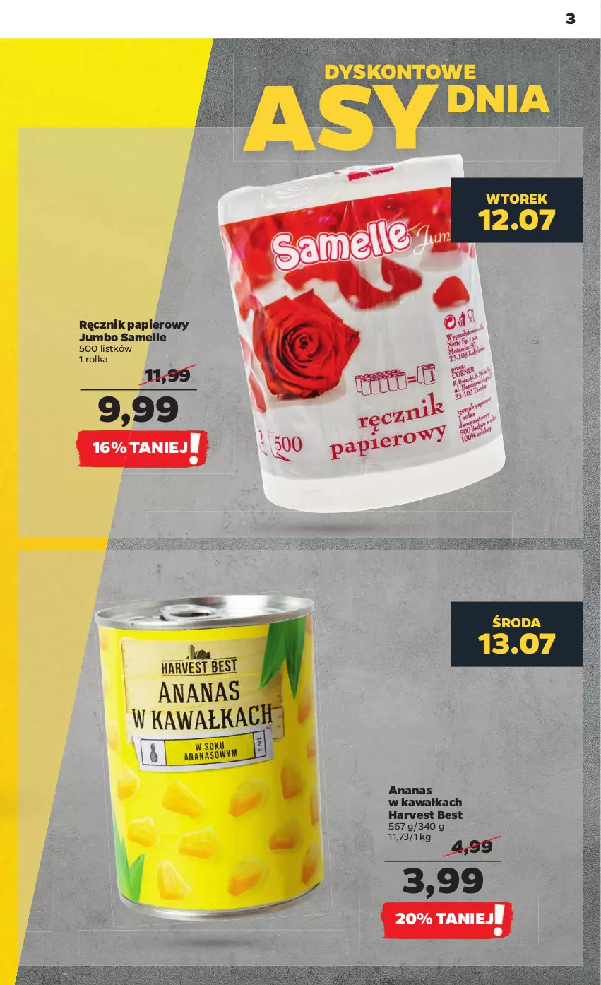 Gazetka promocyjna Netto - Artykuły spożywcze - ważna 11.07 do 16.07.2022 - strona 3 - produkty: Ananas, Kawa, Papier, Ręcznik