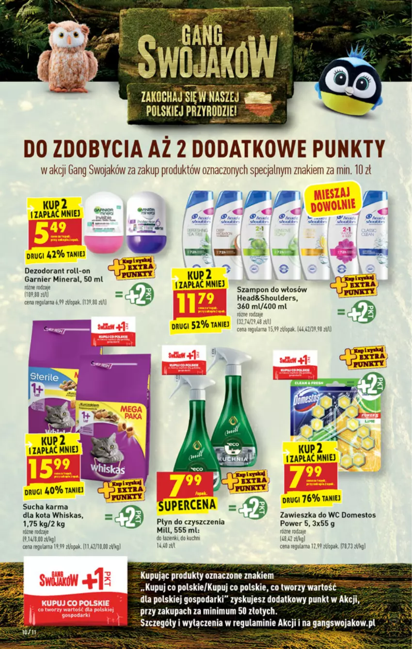 Gazetka promocyjna Biedronka - W tym tygodniu - ważna 02.11 do 06.11.2021 - strona 10 - produkty: Dezodorant, Domestos, Garnier, Sucha karma, Whiskas, Zawieszka do wc