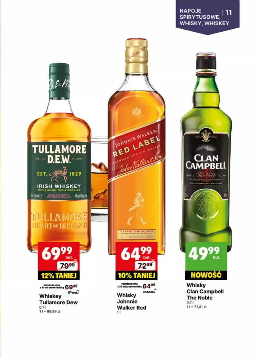 Gazetka promocyjna Delikatesy Centrum - DeliBarek DC45-DC46 - ważna 04.11 do 17.11.2024 - strona 11 - produkty: Bell, Napoje, Tullamore Dew, Whiskey, Whisky