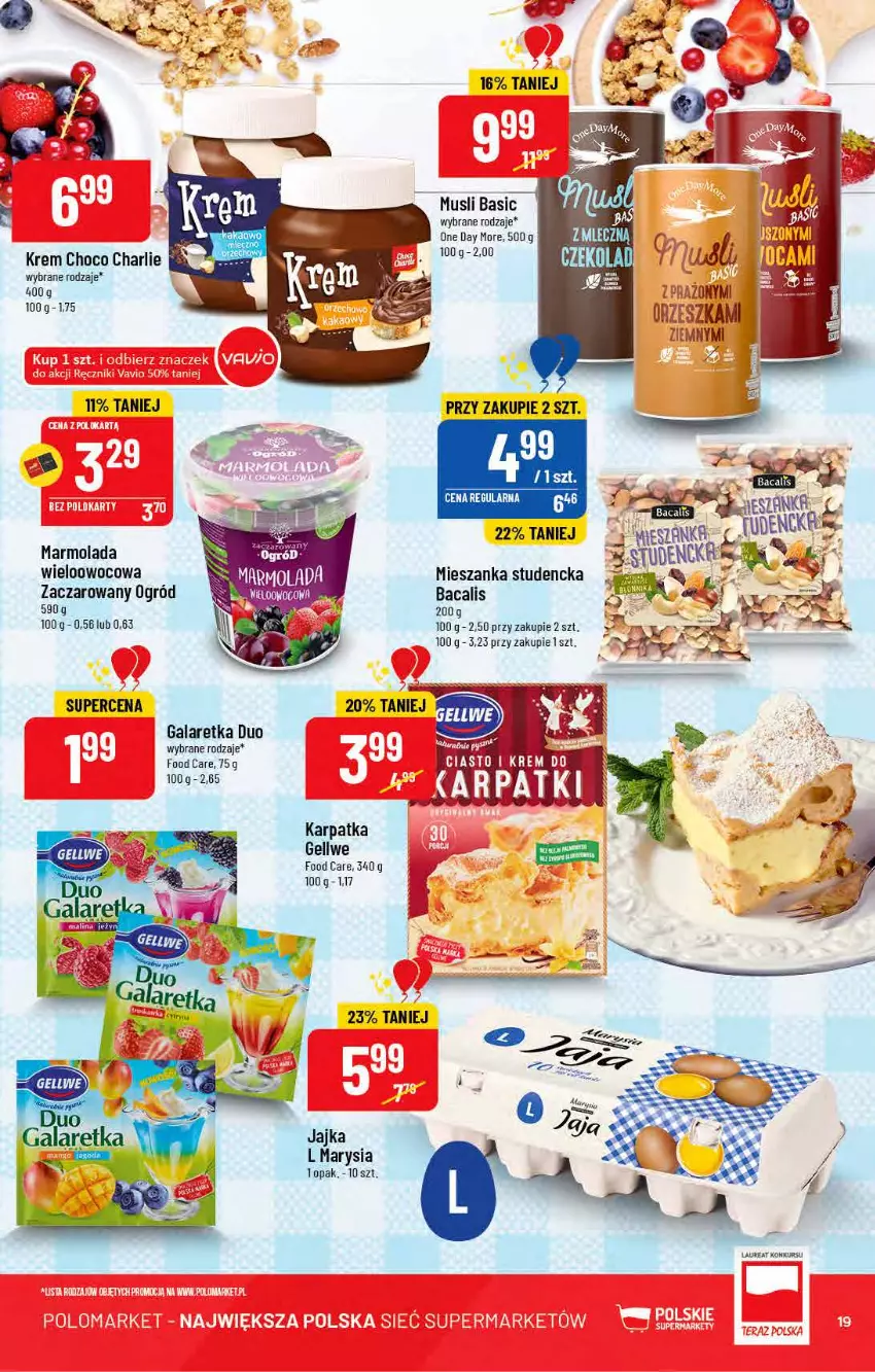 Gazetka promocyjna PoloMarket - Gazetka pomocyjna - ważna 13.07 do 19.07.2022 - strona 19 - produkty: Gala, Galaretka, Karp, Marmolada, Mieszanka studencka, Mola, Mus, Ogród