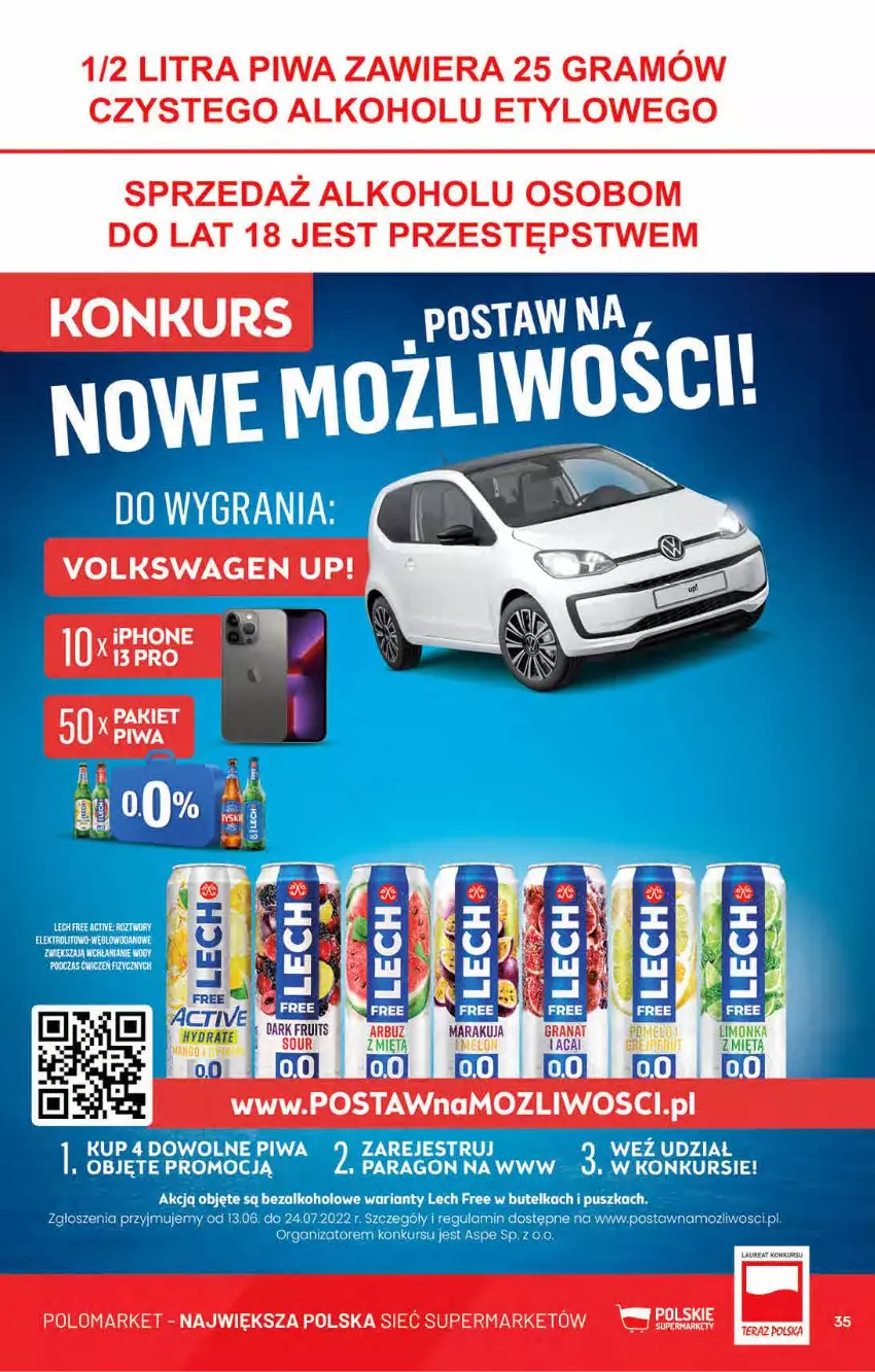 Gazetka promocyjna PoloMarket - Gazetka pomocyjna - ważna 13.07 do 19.07.2022 - strona 35 - produkty: Arbuz, Fa, Gra, Granat, Mięta, Piwa