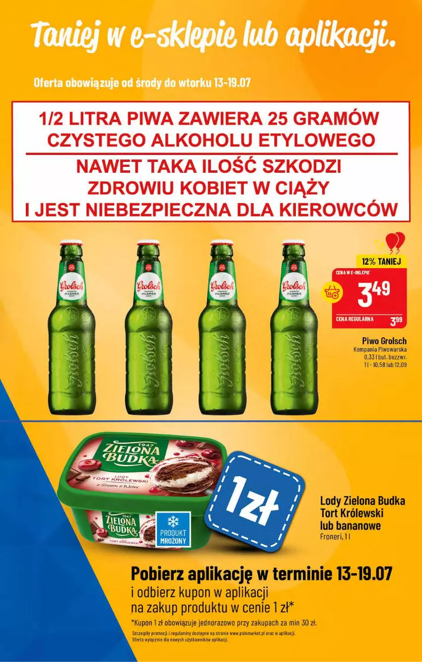 Gazetka promocyjna PoloMarket - Gazetka pomocyjna - ważna 13.07 do 19.07.2022 - strona 51 - produkty: Królewski, Lody, Piwo, Zielona Budka