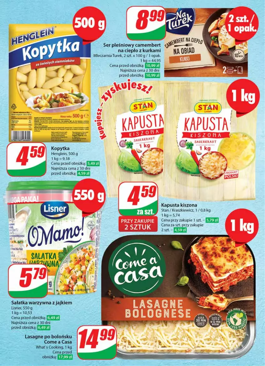 Gazetka promocyjna Dino - Gazetka 12 / 2024 - ważna 20.03 do 26.03.2024 - strona 47 - produkty: Camembert, Lasagne, Lisner, Sałat, Sałatka, Sałatka warzywna, Ser, Ser pleśniowy