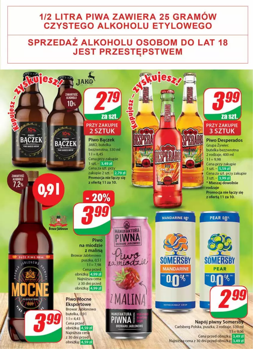 Gazetka promocyjna Dino - Gazetka 12 / 2024 - ważna 20.03 do 26.03.2024 - strona 51 - produkty: Carlsberg, Desperados, Fa, Napój, Piwo, Por, Sport