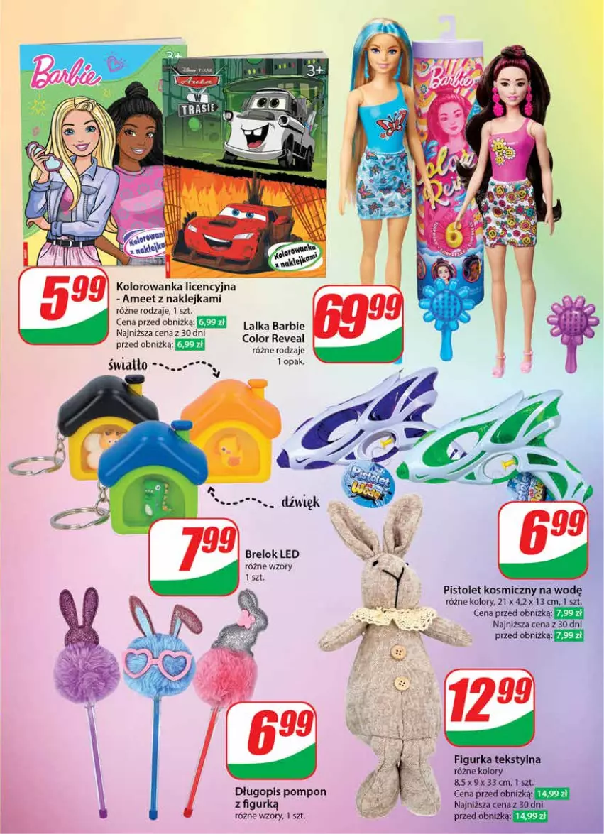 Gazetka promocyjna Dino - Gazetka 12 / 2024 - ważna 20.03 do 26.03.2024 - strona 59 - produkty: Barbie, Długopis, Klej, Kolorowanka, Lalka, Pistolet