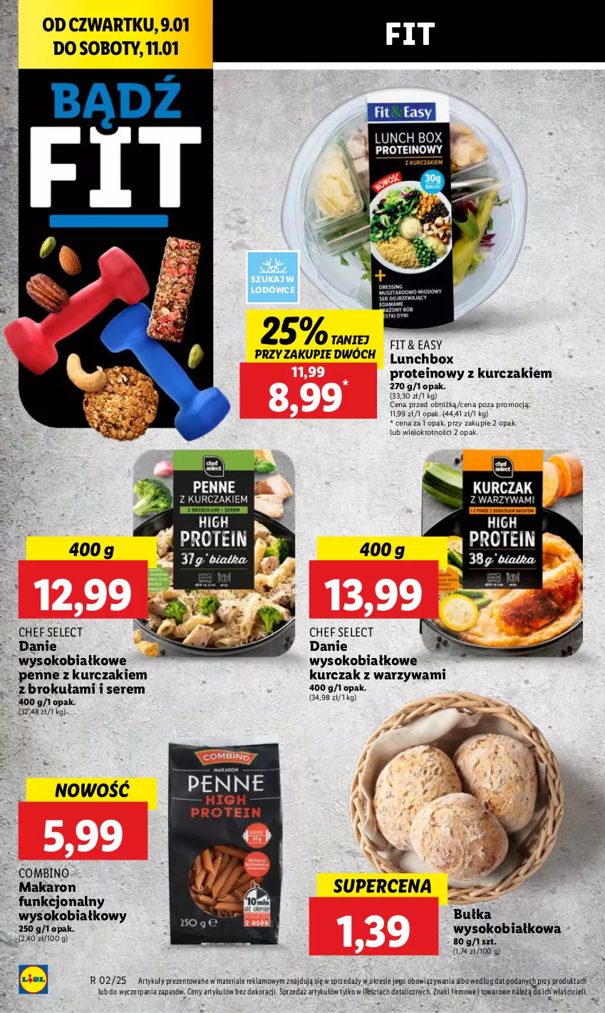 Gazetka promocyjna Lidl - GAZETKA - ważna 09.01 do 11.01.2025 - strona 28 - produkty: Bułka, Kurczak, Makaron, Penne, Ser, Sok, Warzywa