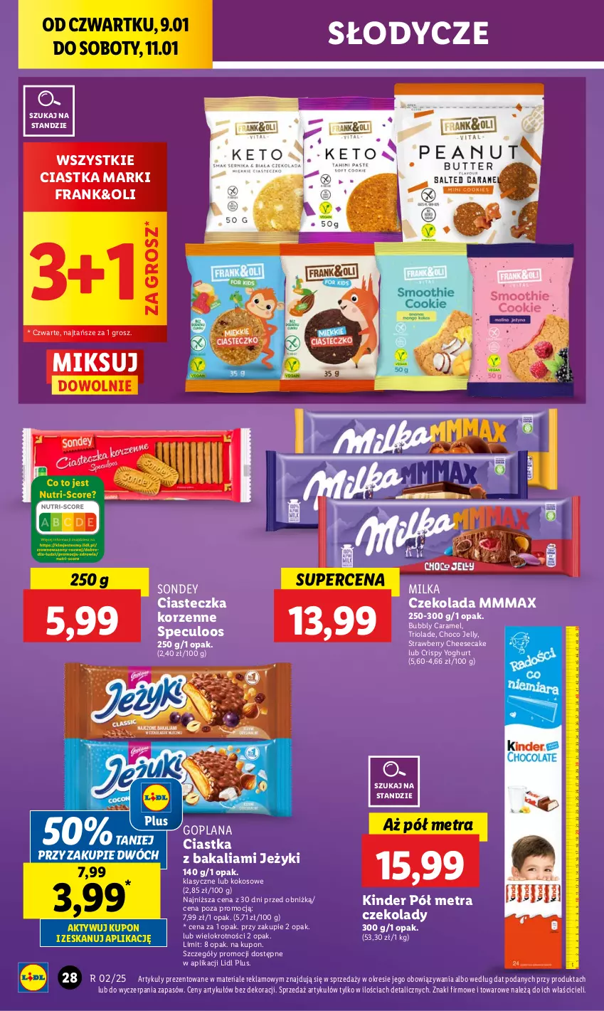 Gazetka promocyjna Lidl - GAZETKA - ważna 09.01 do 11.01.2025 - strona 34 - produkty: Ciastka, Czekolada, Goplana, Jeżyki, Kinder, Kokos, LANA, Milka