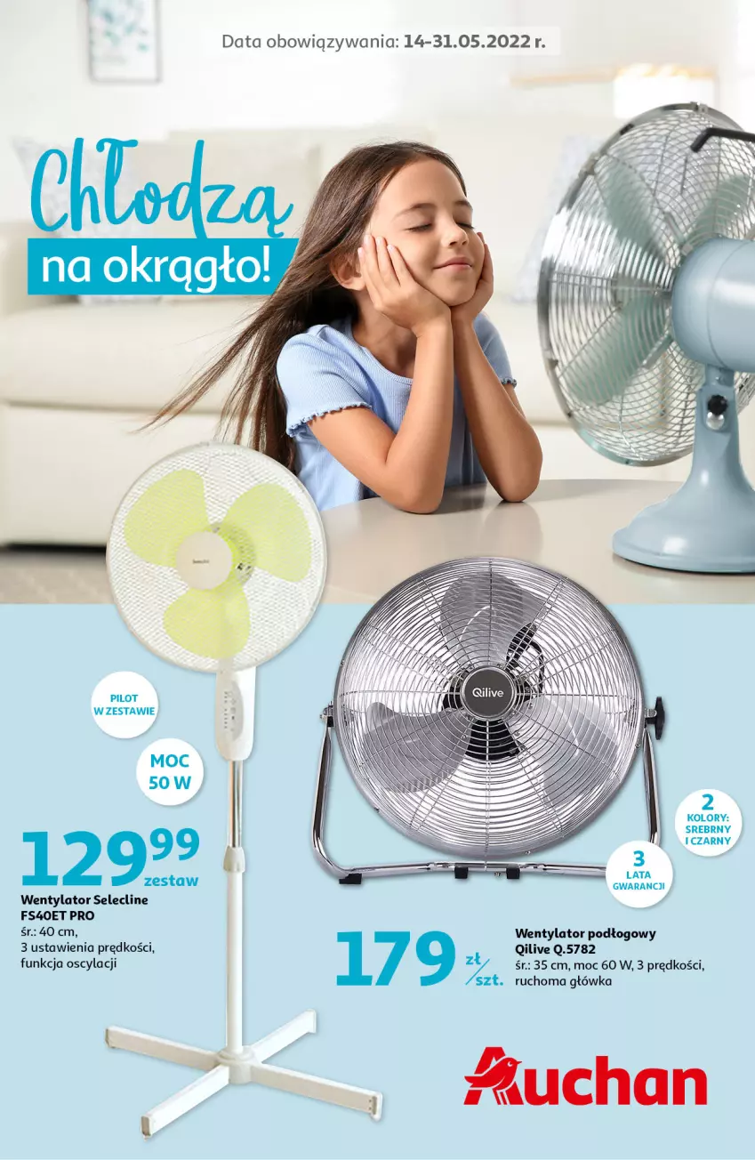 Gazetka promocyjna Auchan - Chłodzą na okrągło Hipermarkety - ważna 14.05 do 31.05.2022 - strona 1 - produkty: Clin